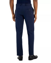 Perry Ellis Mens Modern fit Dress Pants 33 / 30 Navy Blue Plaid Stretch