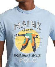 POLO RALPH LAUREN Men's Classic-Fit Jersey Graphic T Shirt Large Blue Maine