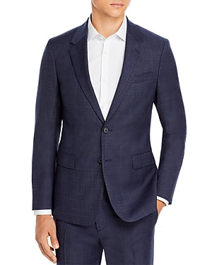 Theory Mens Chambers Slim fit Suit Jacket Blazer 42 R Blue Plaid Stretch