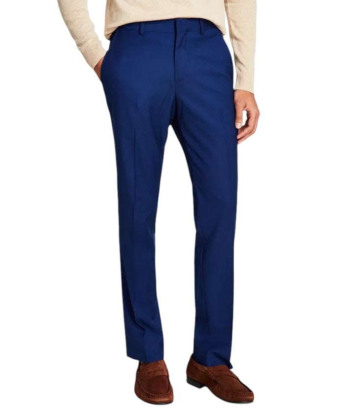 Kenneth Cole Mens Slim fit Dress Pants 38 / 29 Blue Solid