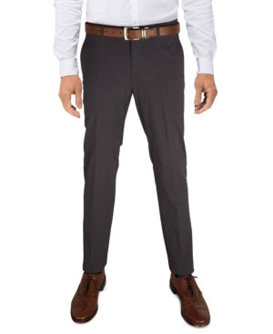 Tommy Hilfiger Mens Modern fit Dress Pants 44 / 30 Charcoal Grey Solid