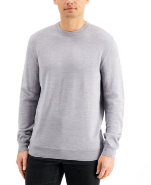 Club Room Men's Regular Fit Crewneck Sweater Light Grey XL