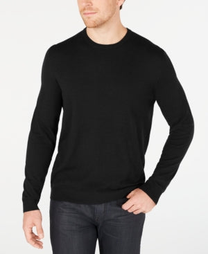 Alfani Men's Long Sleeve Crewneck Sweater Black 2XL