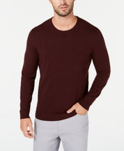 Alfani Men's Heather Crewneck Sweater Port Wine Large