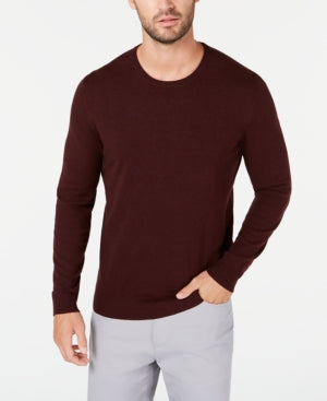 Alfani Mens Crewneck Sweater Port Red Medium
