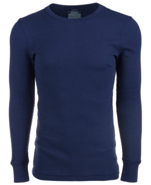 Alfani Mens Intimates Navy Blue Thermal Underwear Long Sleeve Shirt XXL