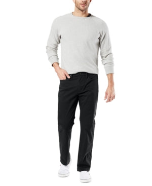 Dockers Mens Alpha Jean Cut Straight Fit Pants Black 38 x 29