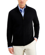 Club Room Men's Merino Zip Sweater Black Medium