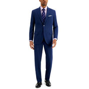 Nautica Mens Modern fit 2 Piece Suit 40 R / 32 Waist Blue Solid Stretch