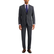 Nautica Mens Modern fit 2 Piece Suit 40 L / 34 Waist Charcoal Grey Solid Stretch