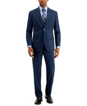 Nautica Mens Modern fit 2 Piece Suit 46 R / 41 Waist Navy Blue Birdseye Stretch