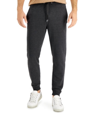 INC International Concepts Mens Regular-Fit Jogger Pants Heather Onyx XS