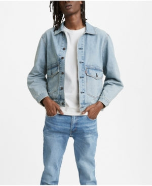 Levi's Mens Trucker Jacket Denim Coat XL Blue Solid