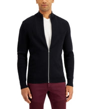 I.N.C. International Concepts Men's Champ Zip Sweater Deep Black Small Cotton