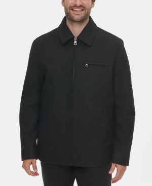 Calvin Klein Men's Wool Hipster Jacket Coat Black Medium