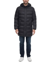 Calvin Klein Mens Long Hooded Puffer Jacket Black Medium
