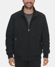 Calvin Klein Mens Bomber Jacket Coat Large Black Solid
