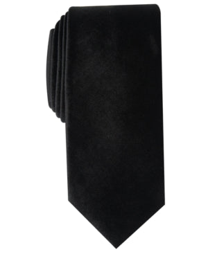 Alfani Mens Slim Black Velvet Tie