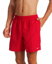 NIKE Men's Essential Lap Solid 7" Swim Shorts Size Large Red