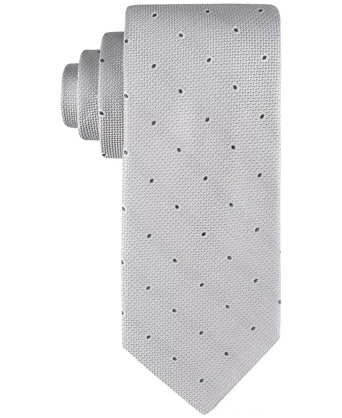 Calvin Klein Men's Textured Micro-Dot Neat Silver OSFA REG