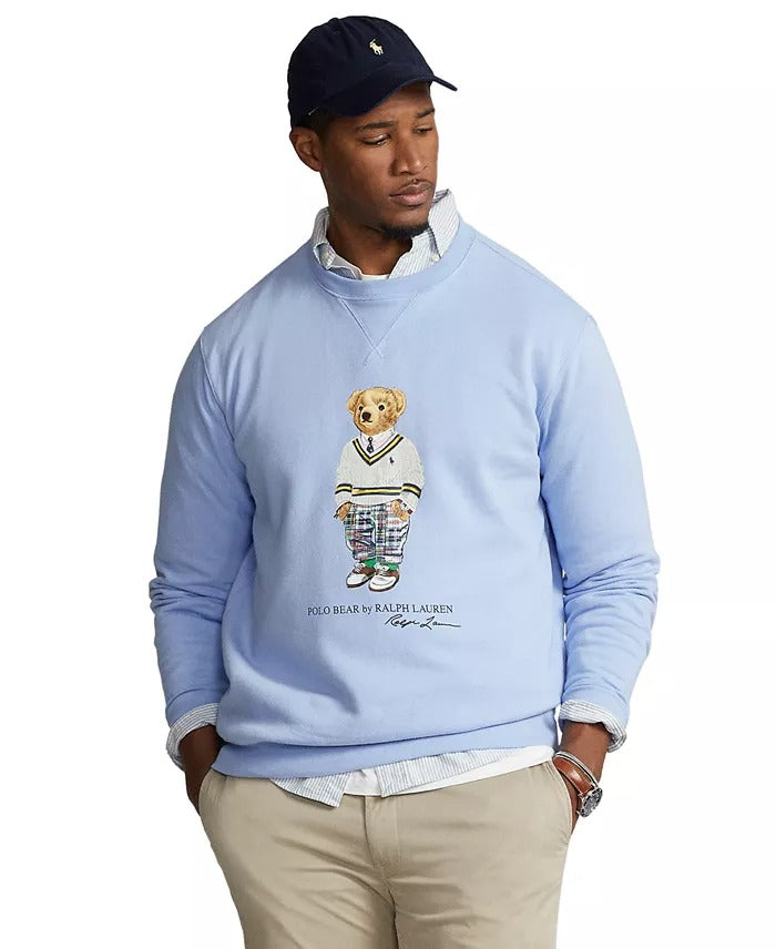 Polo Ralph Lauren Men's Polo Bear Fleece Sweatshirt Medium Blue