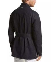 Michael Kors Men's Classic-Fit Belted Denim Field Jacket XL Dark Blue