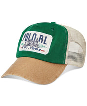 Polo Ralph Lauren Men's Logo-Patch Canvas Trucker Cap Baseball Hat Green