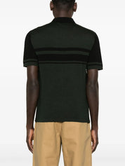 Wales Bonner Mens Dawn polo shirt Small Black / Green Wool