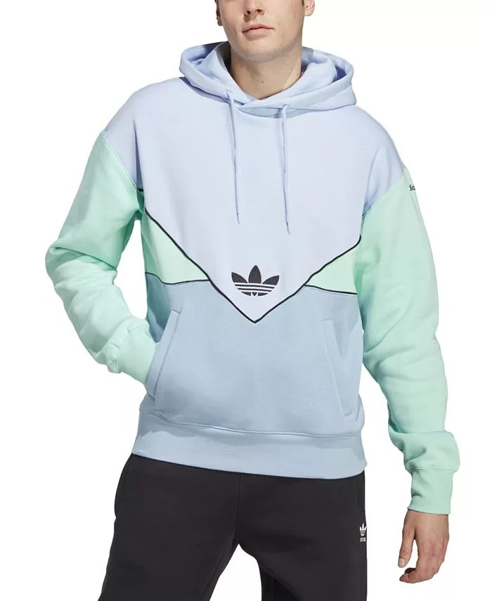 Adidas Men's Adicolor Hoodie Sweatshirt XXL Blue Dawneasy Green