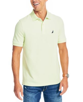 Nautica Men's Classic Fit Short Sleeve Polo Shirt Deck Lime Ice Green MEdium
