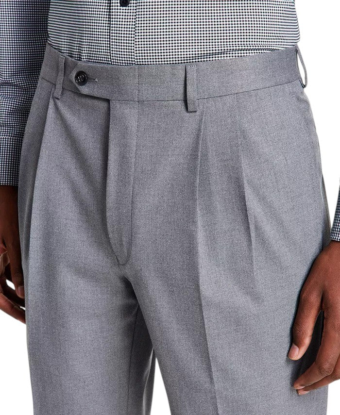 Michael Kors Mens Classic fit Dress Pants 40 / 32 Pleated Gray Solid