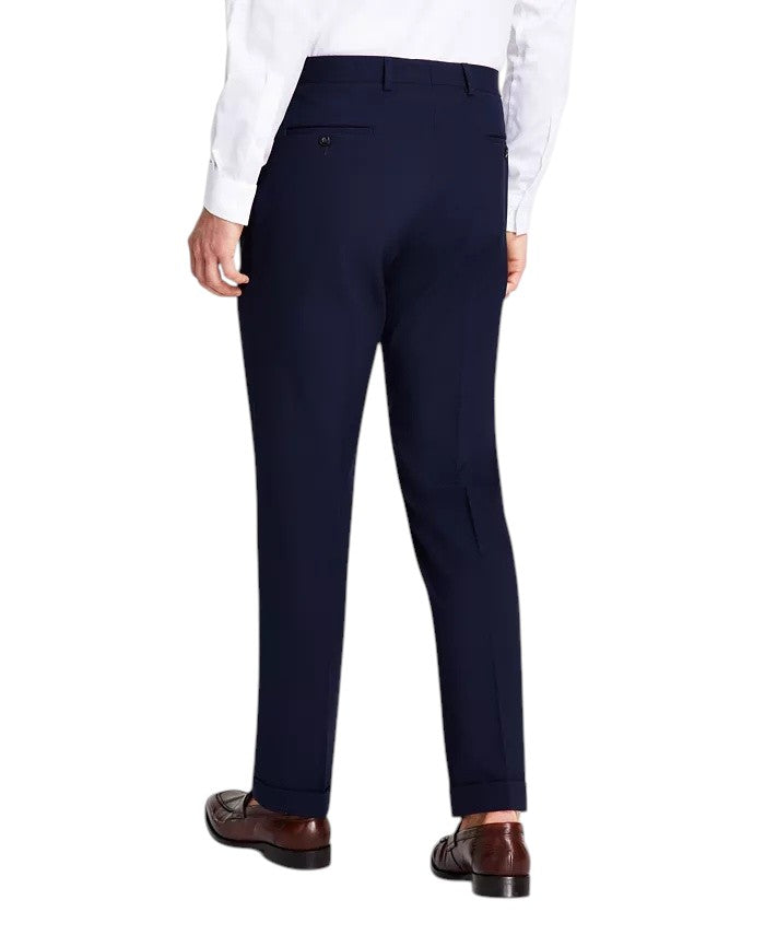 Michael Kors Mens Classic fit Pleated Dress Pants 40 / 30 Navy Blue Solid