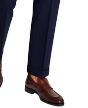 Michael Kors Mens Classic fit Pleated Dress Pants 40 / 30 Navy Blue Solid