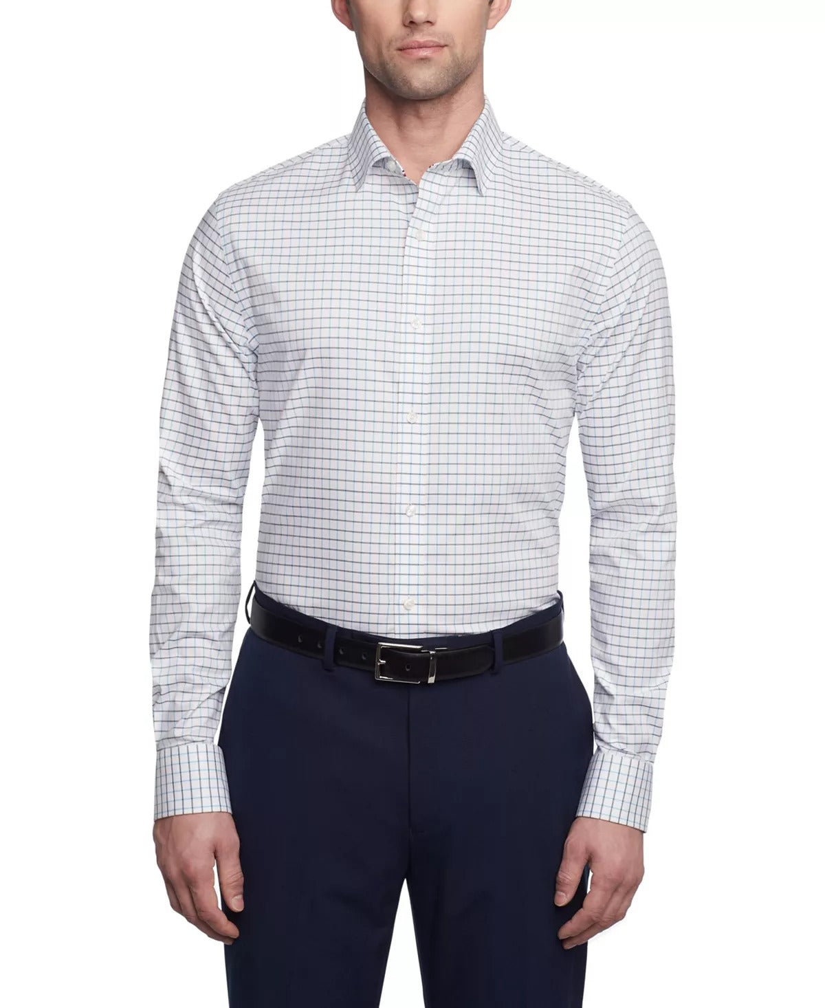 TOMMY HILFIGER Men's Slim Fit Wrinkle Free Stretch Dress Shirt 17.5 32 / 33