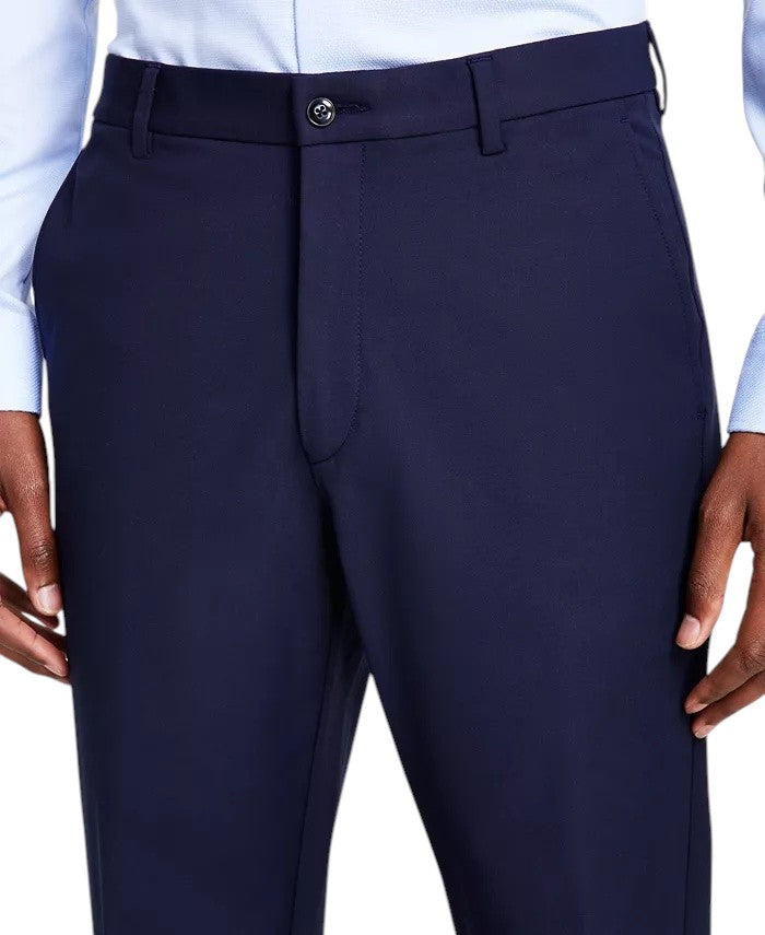 Michael Kors Mens Classic fit Cotton Dress Pants 34 / 34 Blue Solid