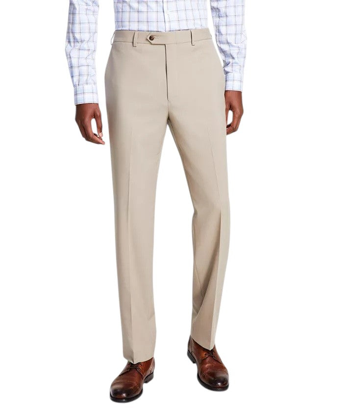 Michael Kors Mens Classic fit Dress Pants 38 / 30 Beige Solid Stretch