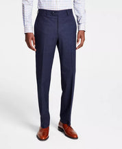 Michael Kors Men's Classic Fit Plaid Pants Navy Blue 32 x 32