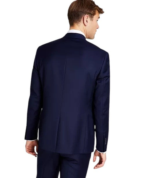 Michael Kors Mens Classic fit Wool Suit Jacket Blazer 38 S Navy Blue Solid