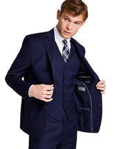 Michael Kors Mens Classic fit Wool Suit Jacket Blazer 48 R Navy Blue Solid