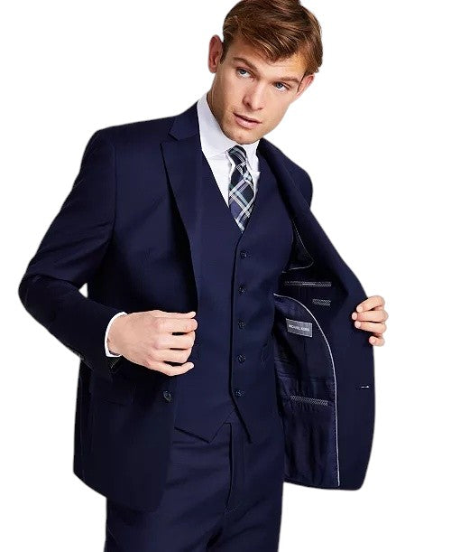 Michael Kors Mens Classic fit Wool Suit Jacket Blazer 48 R Navy Blue Solid