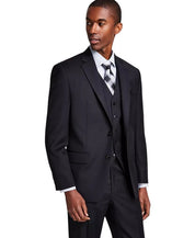 Michael Kors Mens Classic fit Suit Jacket Blazer 56 R Black Solid Stretch