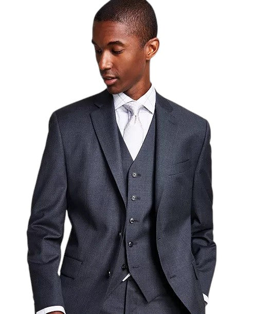 Michael Kors Mens Classic fit Wool Suit Jacket Blazer 46 R Dark Grey Solid