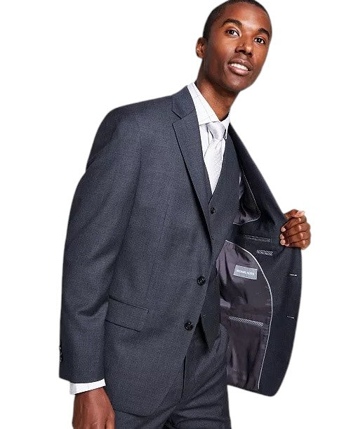 Michael Kors Mens Classic fit Wool Suit Jacket Blazer 38 S Gray Solid