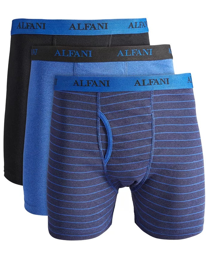 Alfani Mens 5-pack Underwear Boxer Briefs Blue XL