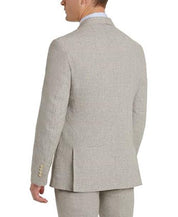 Tallia Men's Slim Fit Tan Houndstooth Suit Jacket Sport Coat Tan Beige  44S