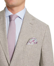 Tallia Mens Slim Fit Tan Houndstooth Suit Jacket Tan 42L