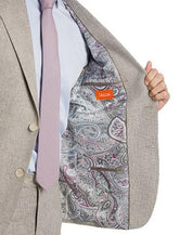 Tallia Mens Slim-Fit Tan Houndstooth Blazer 40R