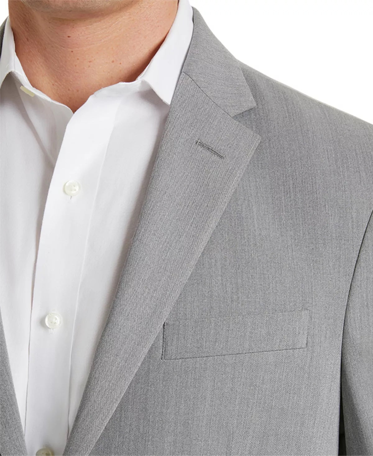 Kenneth Cole Mens Slim fit Suit Jacket Blazer 38 S Light Grey Solid