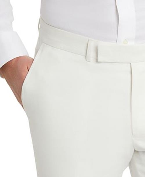 Kenneth Cole Reaction Mens Slim-Fit Stretch Linen Suit Dress Pants Cream 40 x 32