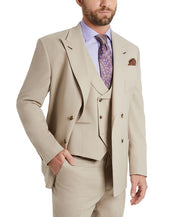 Tayion Collection Men's Classic-Fit Tan Suit Jacket 42S
